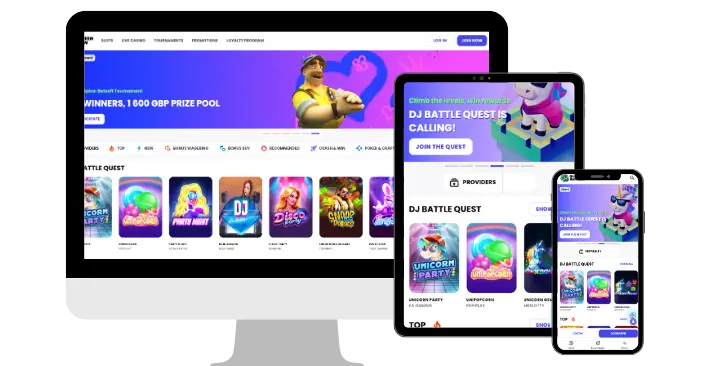 Queenwin Casino is available on different deveces