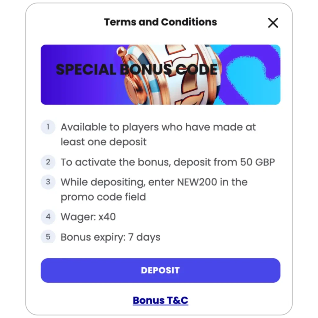 Special bonus terms image 
